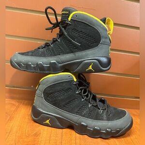 Jordan Black and Yellow High-Top Sneakers